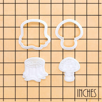 Set of 2 Mushroom & Tree Stump Mini Set