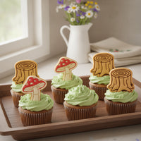 Toadstool & Tree Stump Mini Cookie Cutter & Stamp Set