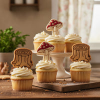 Toadstool & Tree Stump Mini Cookie Cutter & Stamp Set