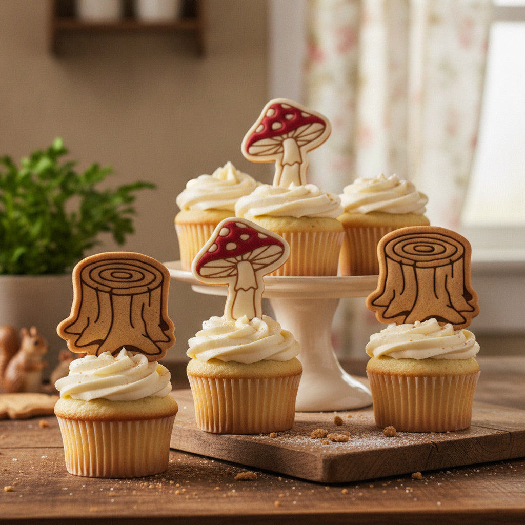 Toadstool & Tree Stump Mini Cookie Cutter & Stamp Set