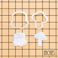 Toadstool & Tree Stump Mini Cookie Cutter & Stamp Set