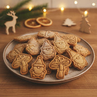 Toadstool & Christmas Gnome Mini Cookie Cutter & Stamp Set
