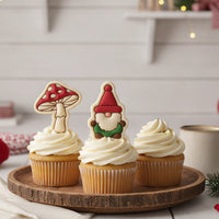 Toadstool & Christmas Gnome Mini Cookie Cutter & Stamp Set