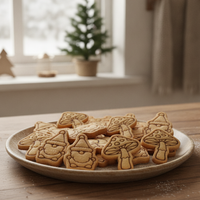 Toadstool & Christmas Gnome Mini Cookie Cutter & Stamp Set
