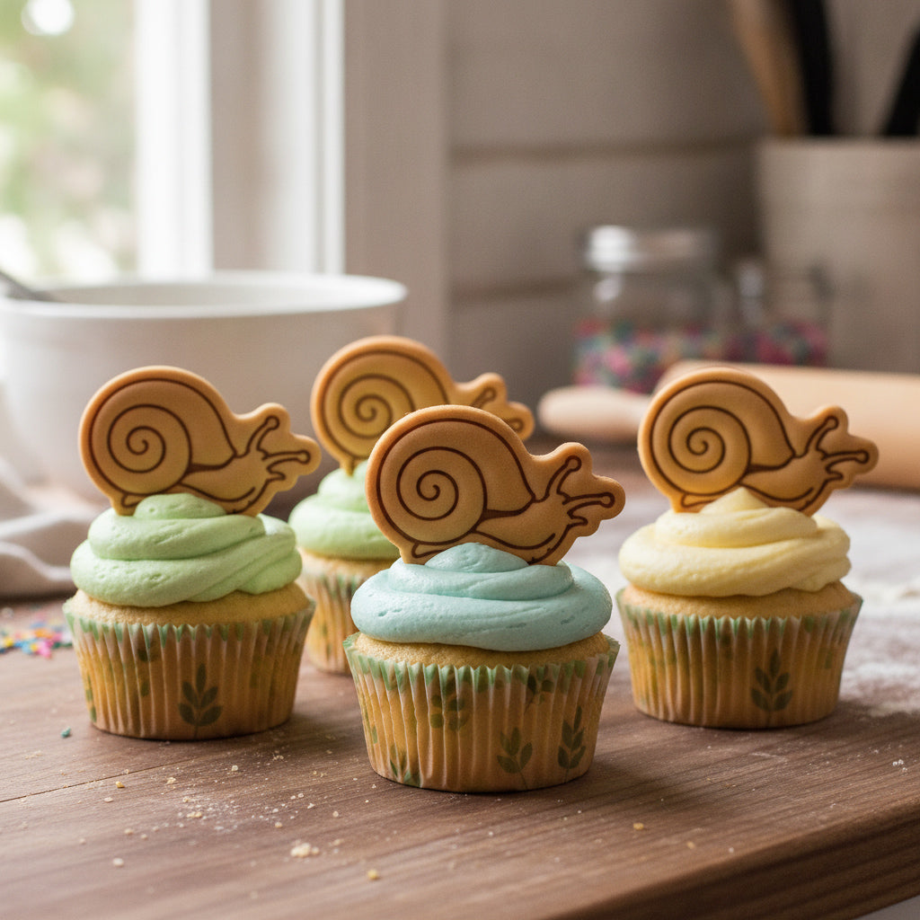 Realistic Snail Mini Cookie Cutter & Stamp Set