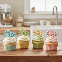 Realistic Snail Mini Cookie Cutter & Stamp Set