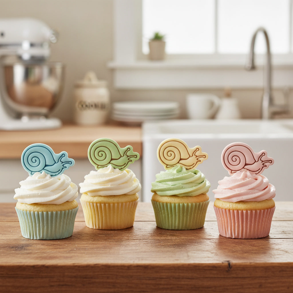 Realistic Snail Mini Cookie Cutter & Stamp Set