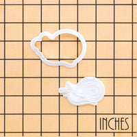 Realistic Snail Mini Cookie Cutter & Stamp Set