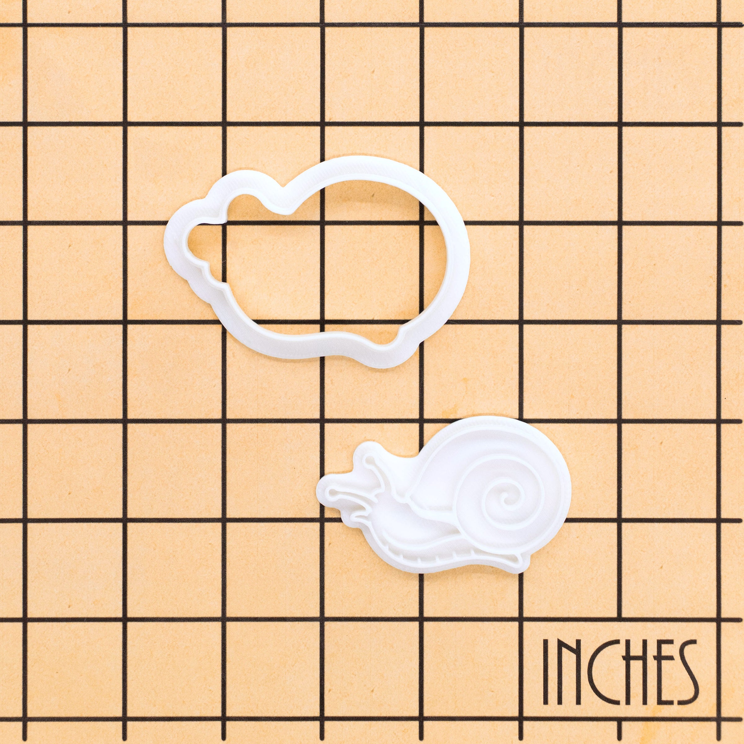 Realistic Snail Mini Cookie Cutter & Stamp Set