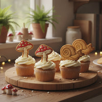 Toadstool & Garden Snail Mini Cookie Cutter & Stamp Set