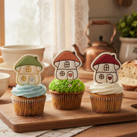 Mushroom Cottage Mini Cookie Cutter & Stamp Set