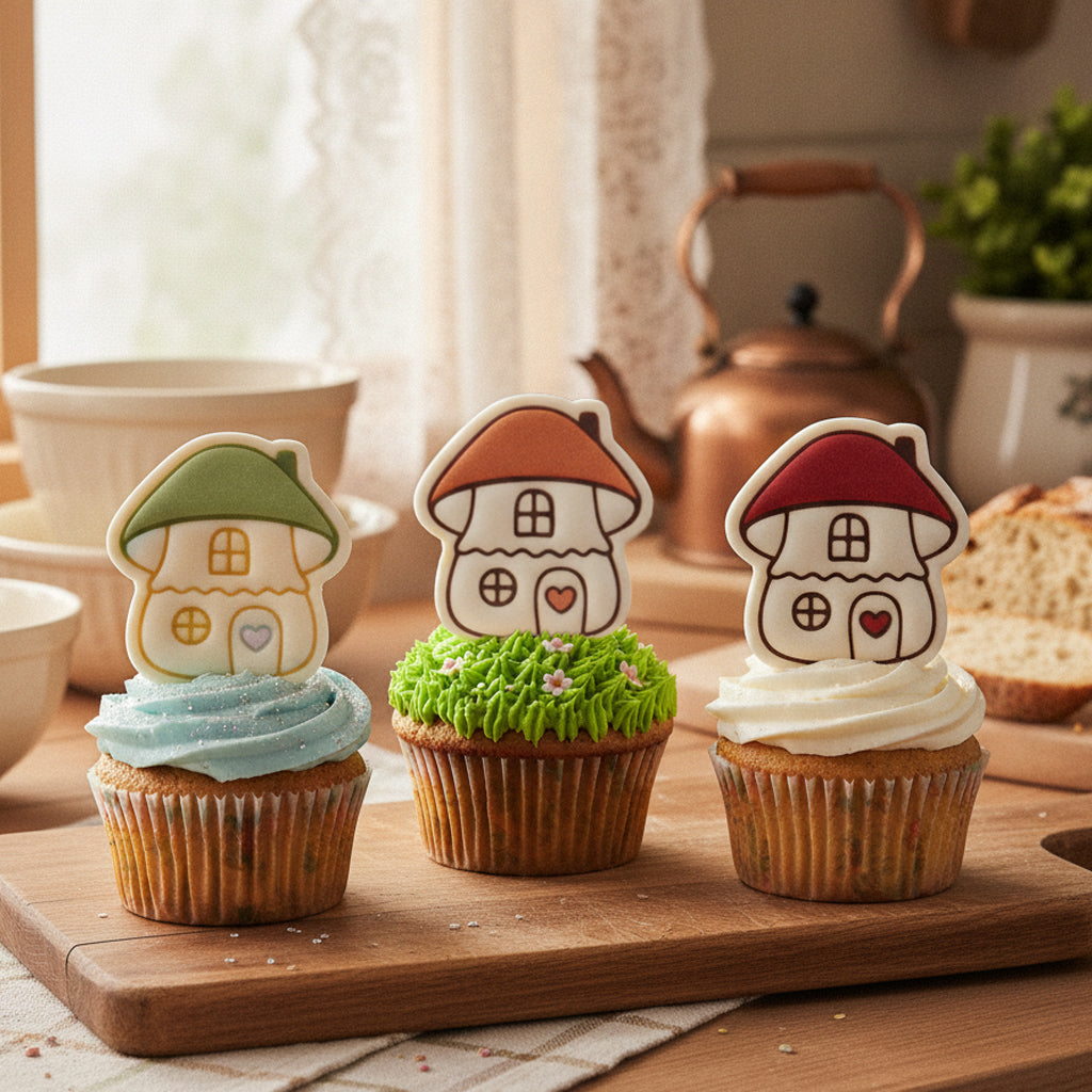 Mushroom Cottage Mini Cookie Cutter & Stamp Set