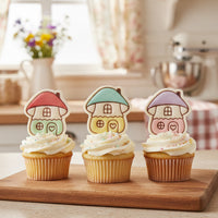 Mushroom Cottage Mini Cookie Cutter & Stamp Set
