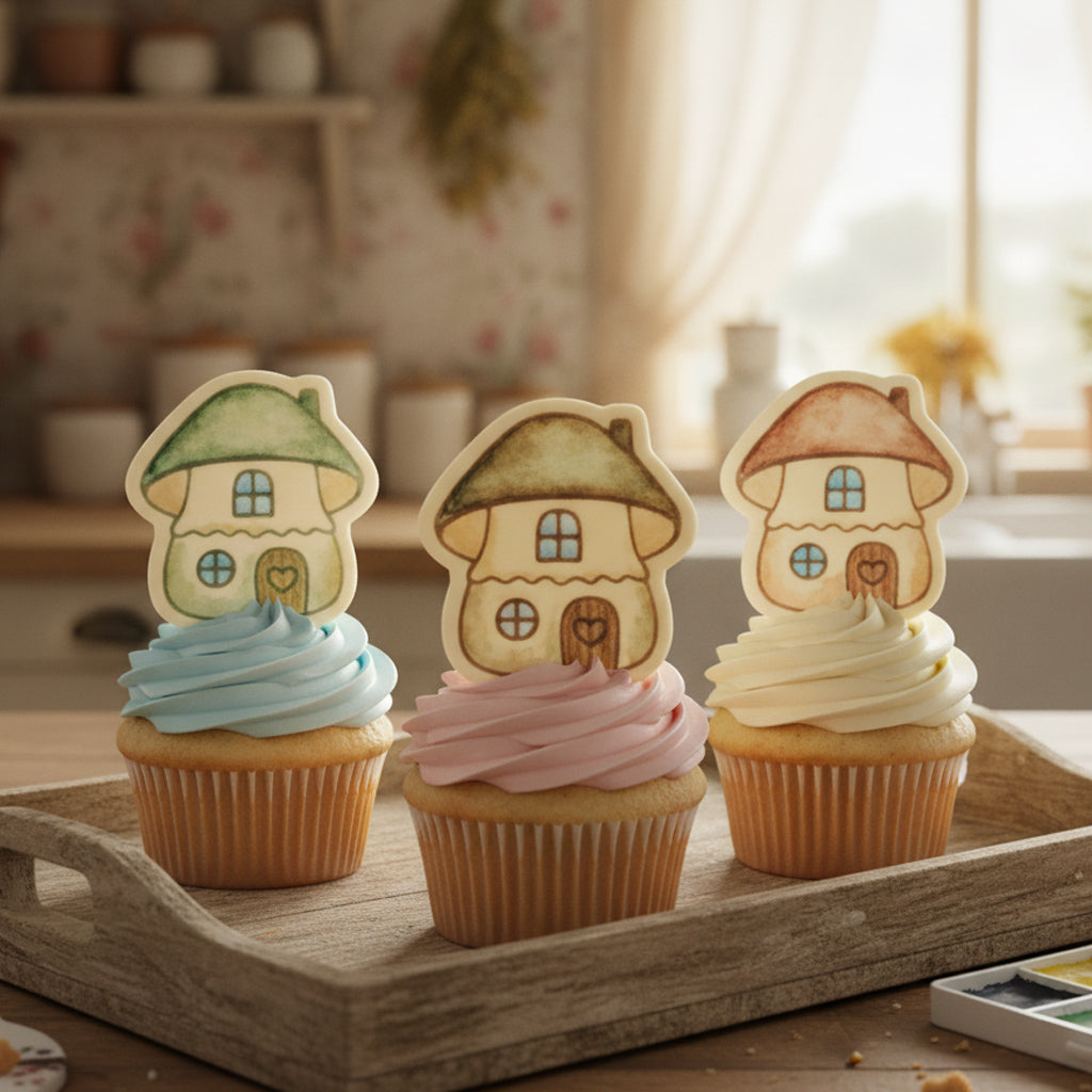 Mushroom Cottage Mini Cookie Cutter & Stamp Set