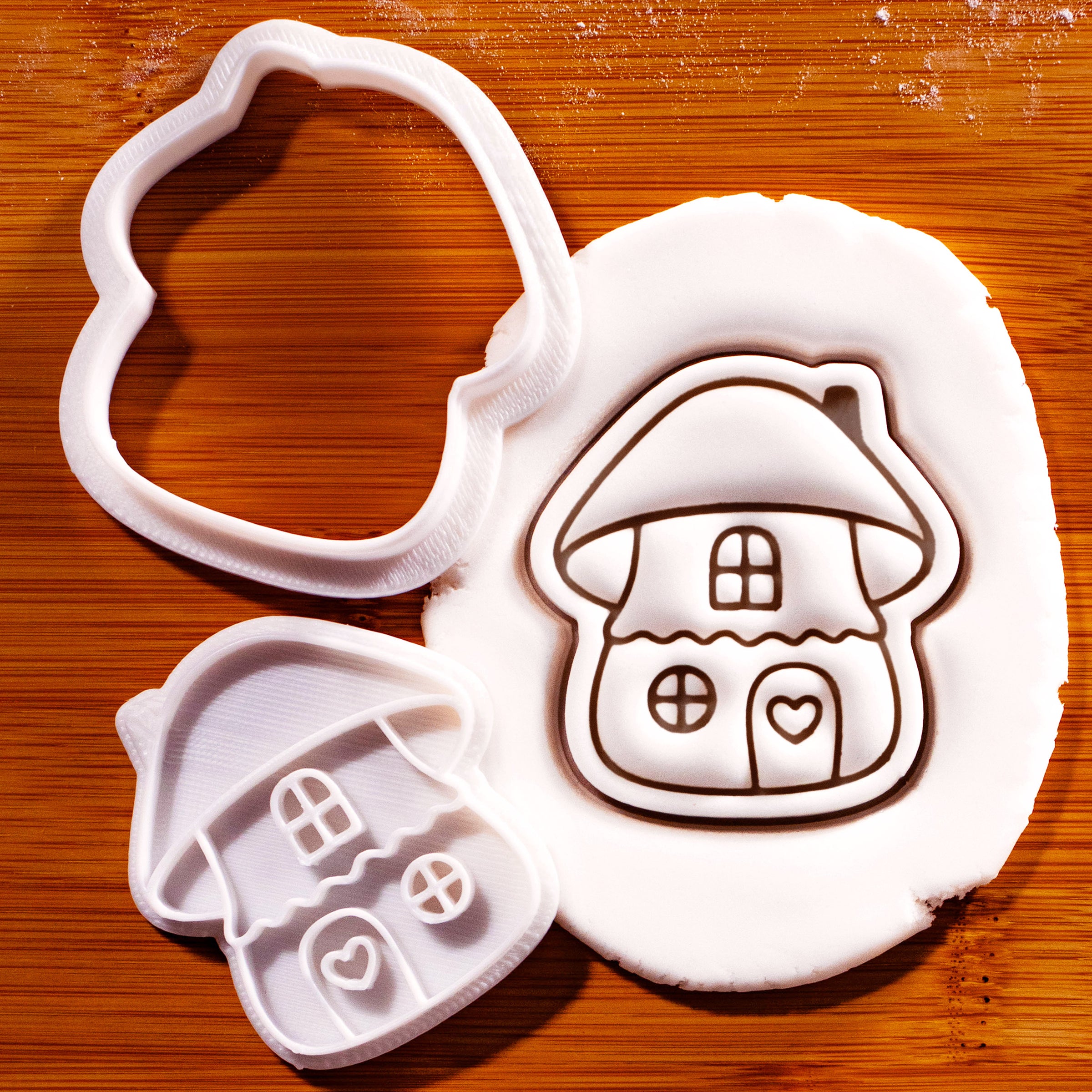 Mushroom Cottage Mini Cookie Cutter & Stamp Set