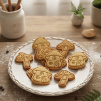 Toadstool & Mushroom Cottage Mini Cookie Cutter & Stamp Set