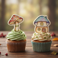 Toadstool & Mushroom Cottage Mini Cookie Cutter & Stamp Set
