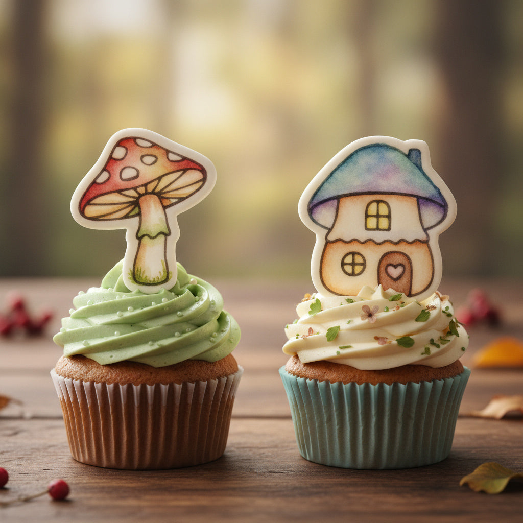 Toadstool & Mushroom Cottage Mini Cookie Cutter & Stamp Set