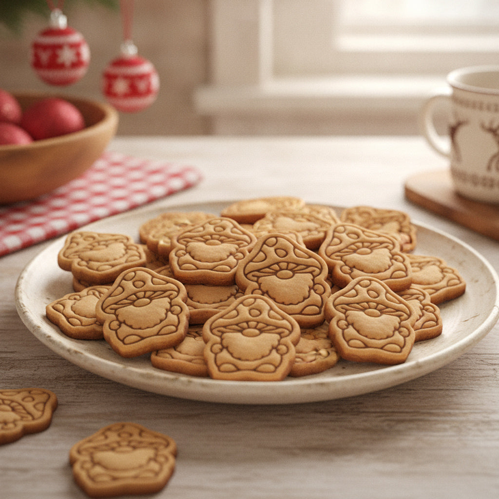 Mushroom Gnome Mini Cookie Cutter & Stamp Set