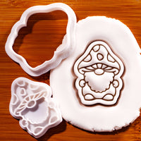 Mushroom Gnome Mini Cookie Cutter & Stamp Set