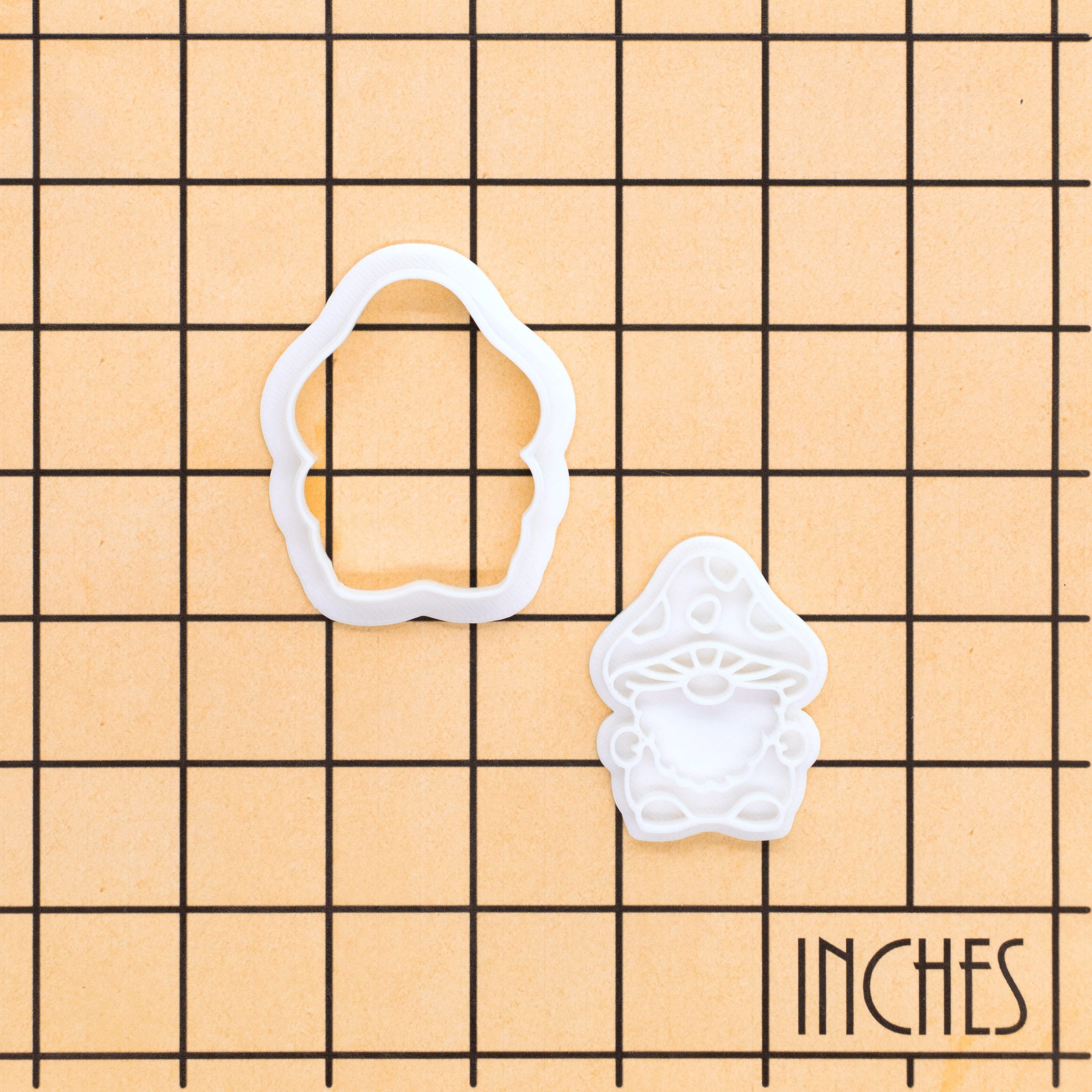 Mushroom Gnome Mini Cookie Cutter & Stamp Set