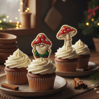 Toadstool & Mushroom Gnome Mini Cookie Cutter & Stamp Set