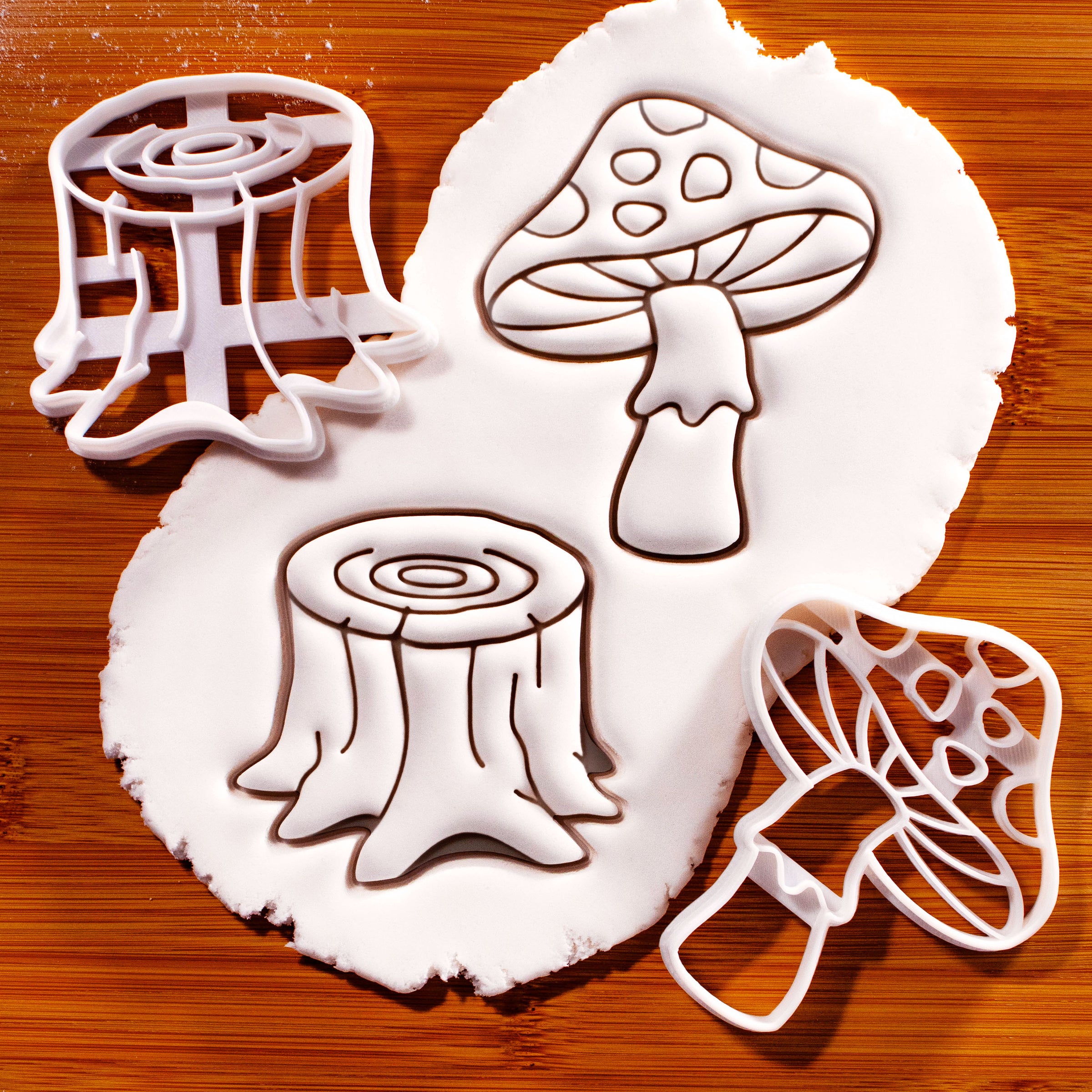 Set of 2 Toadstool & Tree Stump Cookie Cutters