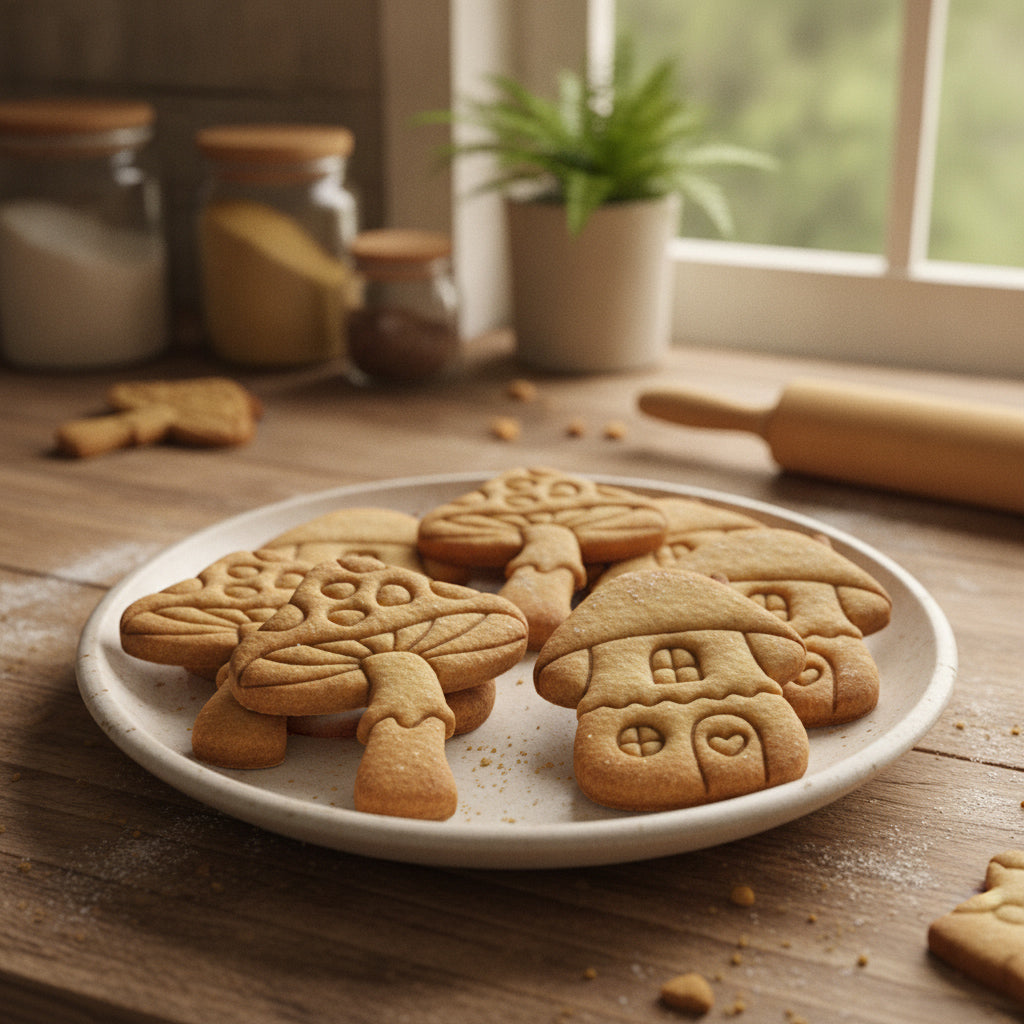 Set of 2 Toadstool & Mushroom Cottage Cookie Cutters