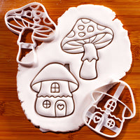 Set of 2 Toadstool & Mushroom Cottage Cookie Cutters
