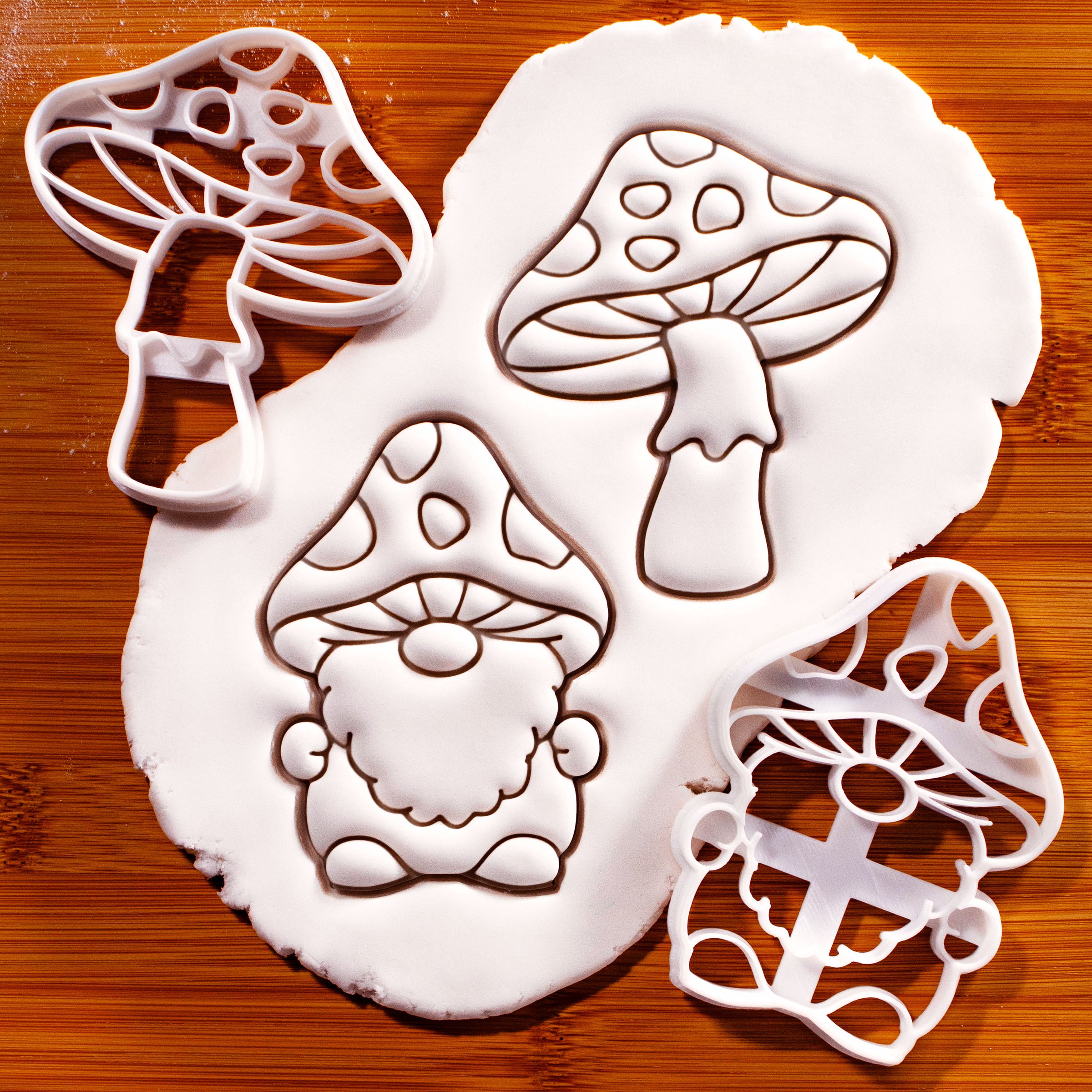 Set of 2 Toadstool & Mushroom Gnome Cookie Cutters