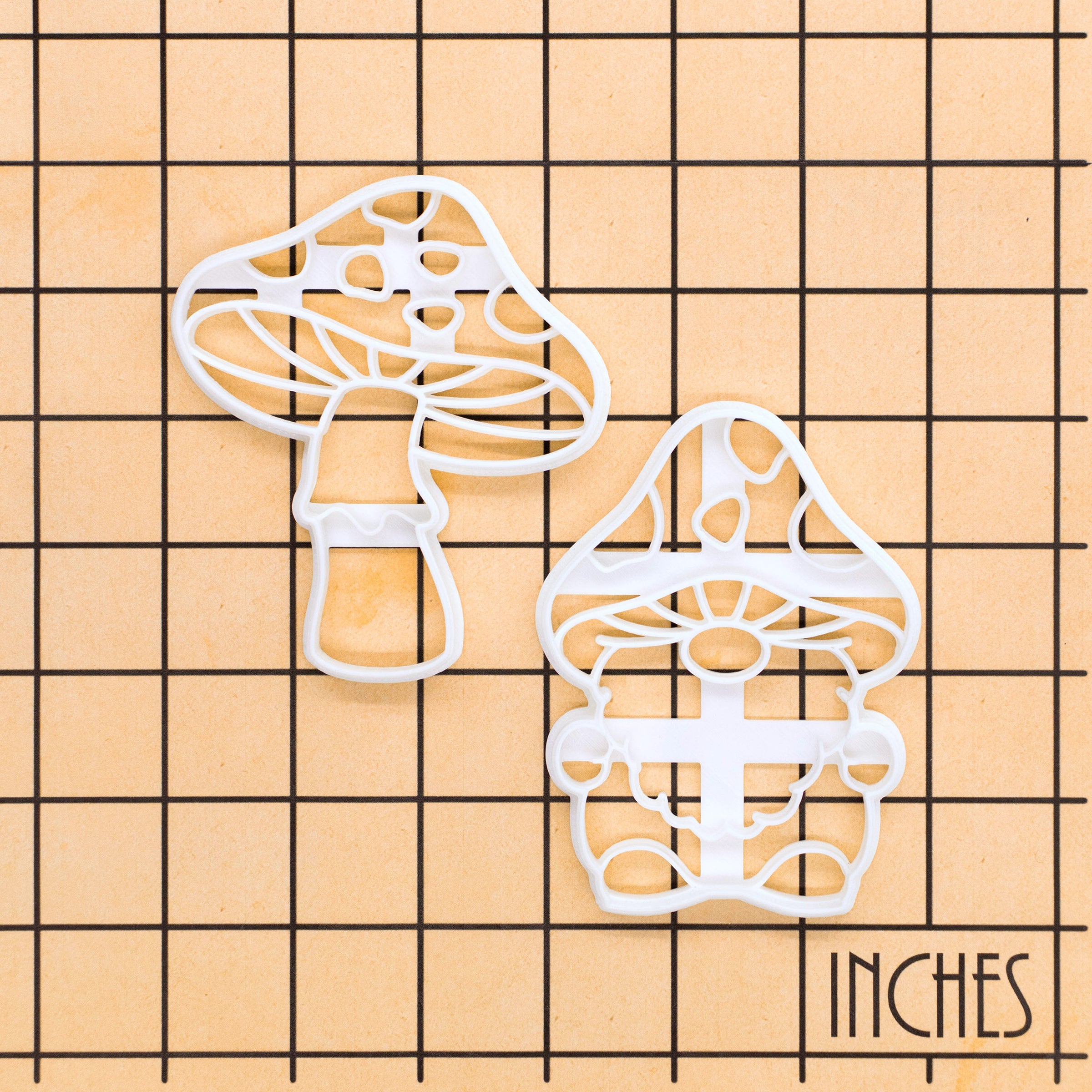 Set of 2 Toadstool & Mushroom Gnome Cookie Cutters