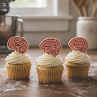 Set of 2 Sagittal & Lateral Brain Mini Cookie Cutter & Stamp Set