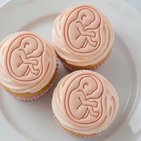 Set of 2 Pregnancy Ultrasound & 20 Week Fetal Baby Mini Cookie Cutter & Stamp Set