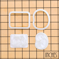 Set of 2 Pregnancy Ultrasound & 20 Week Fetal Baby Mini Cookie Cutter & Stamp Set