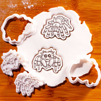 Set of 2 Jumping Spider & Tarantula Mini Cookie Cutter & Stamp Set
