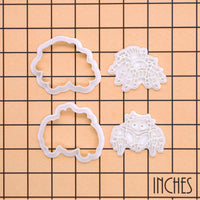 Set of 2 Jumping Spider & Tarantula Mini Cookie Cutter & Stamp Set