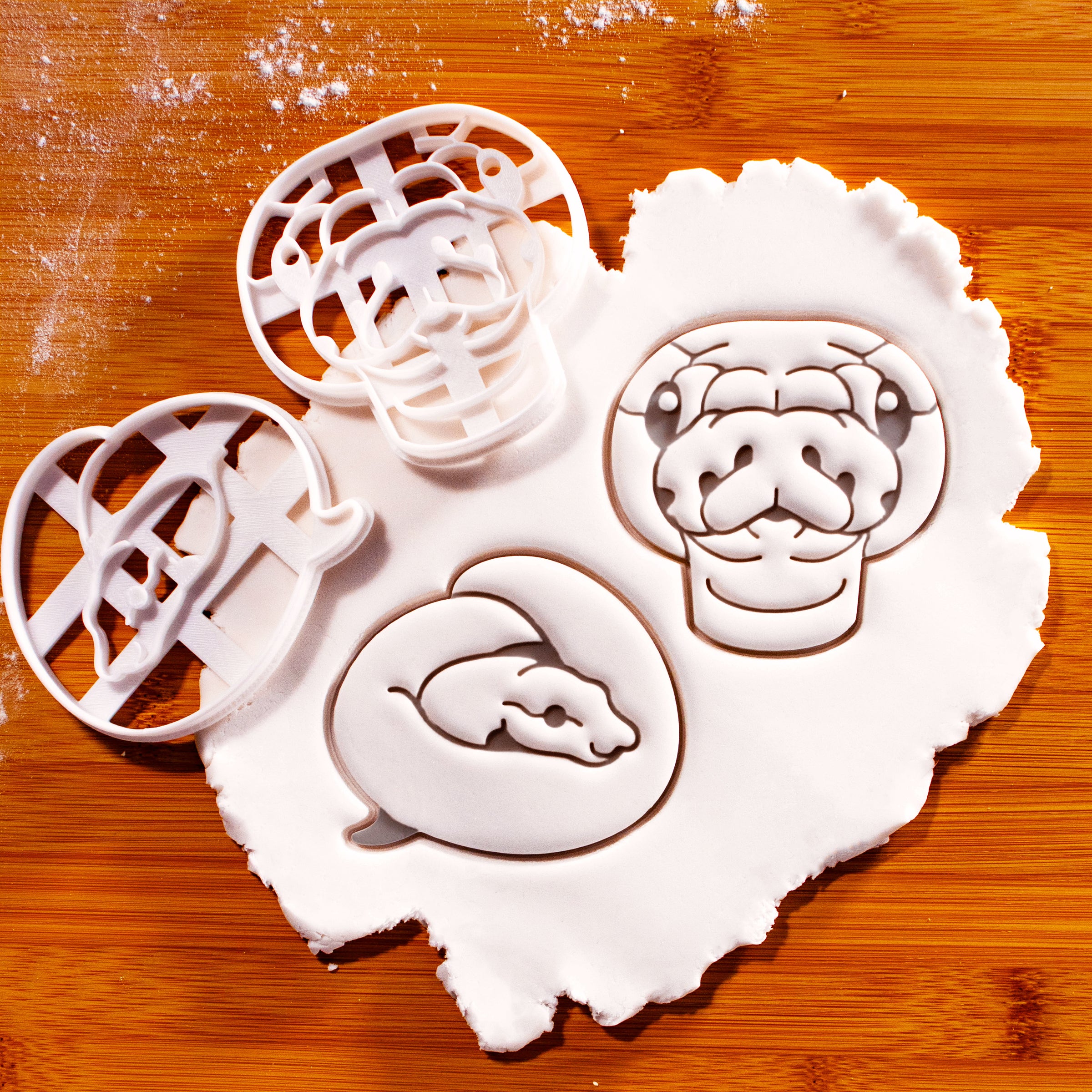 Set of 2 Ball Python Face & Ball Form Cookie Cutters