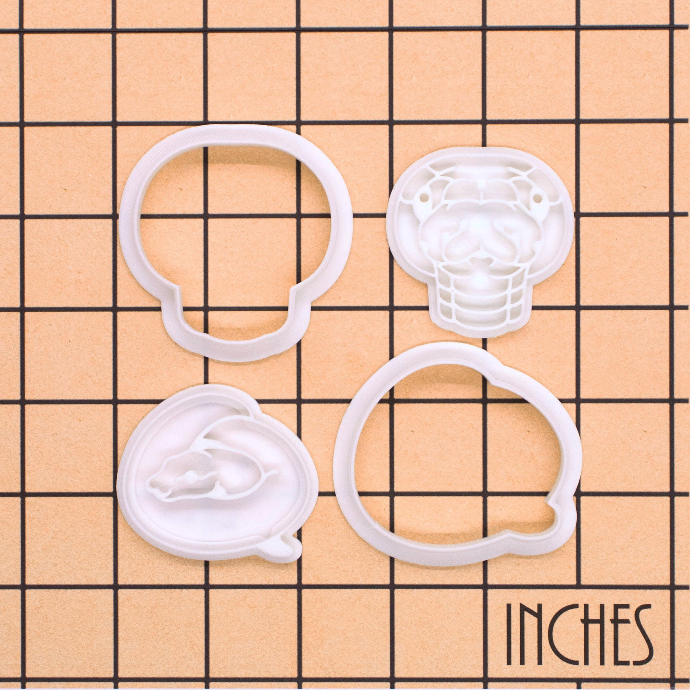 Set of 2 Ball Python Mini Cookie Cutter & Stamp Set
