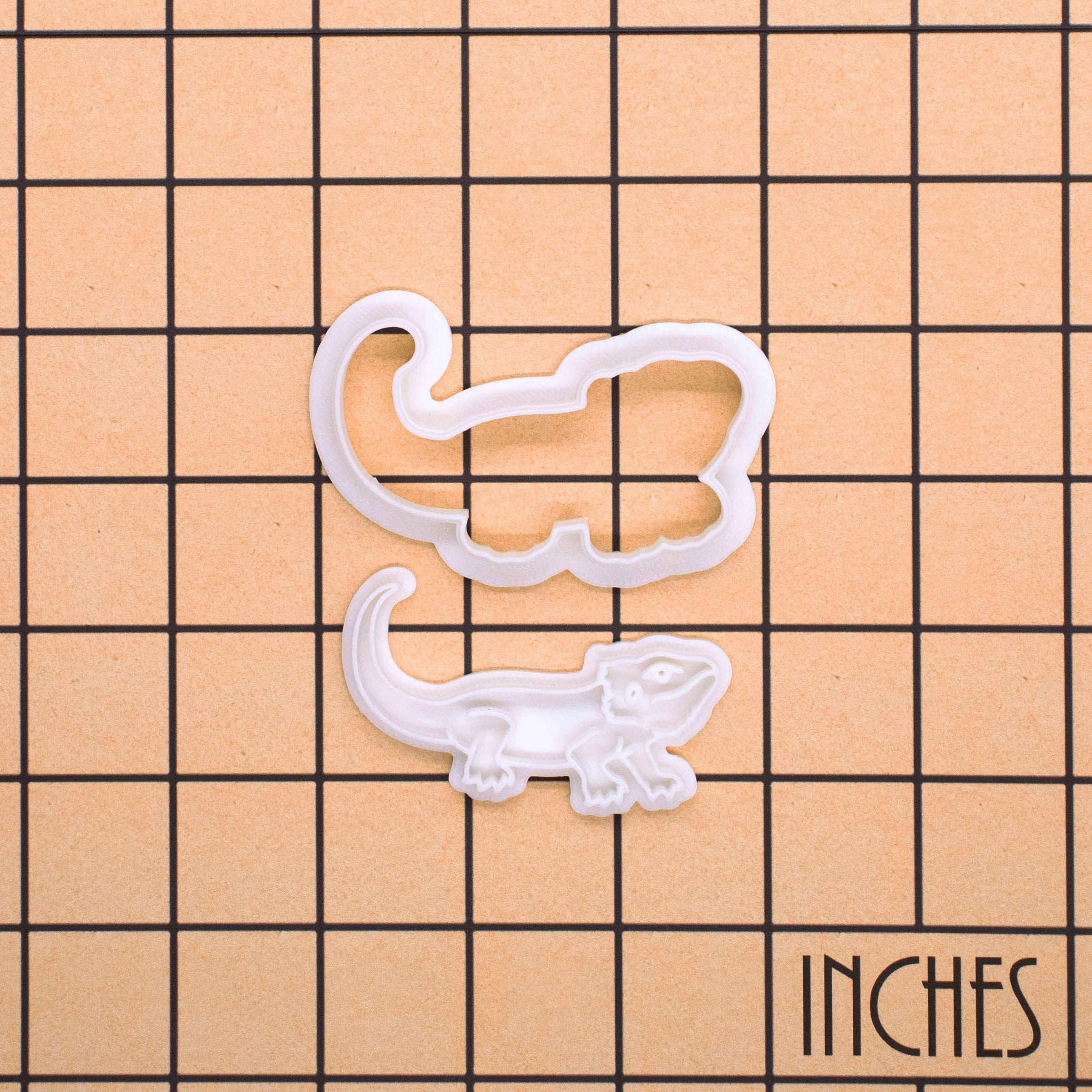 Bearded Dragon Pogona Body Mini Cookie Cutter & Stamp Set