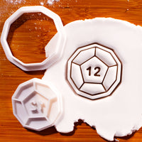 D12 Dice Mini Cookie Cutter & Stamp Set