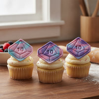 D10 Dice Mini Cookie Cutter & Stamp Set