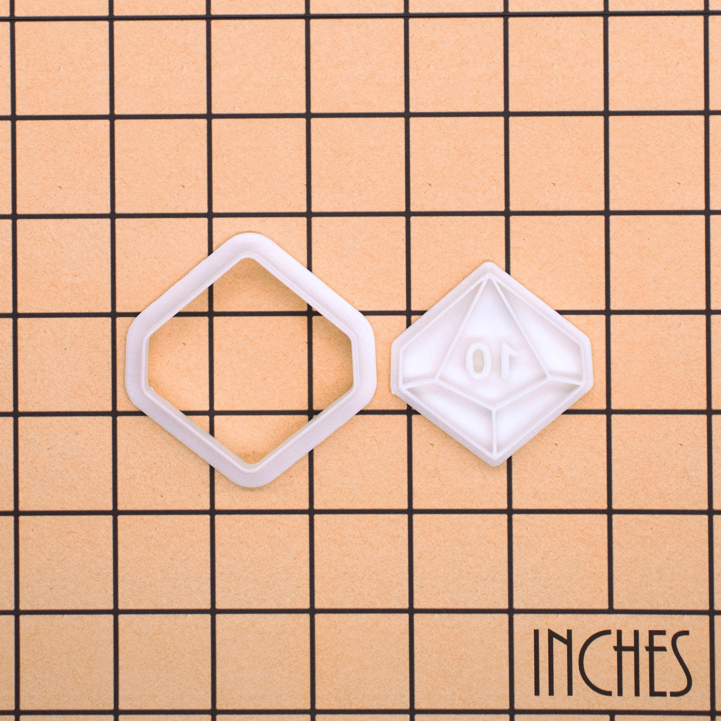 D10 Dice Mini Cookie Cutter & Stamp Set