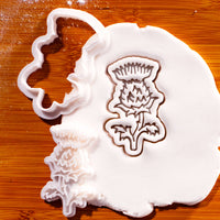 Thistle Flower Mini Cookie Cutter & Stamp Set