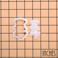 Thistle Flower Mini Cookie Cutter & Stamp Set