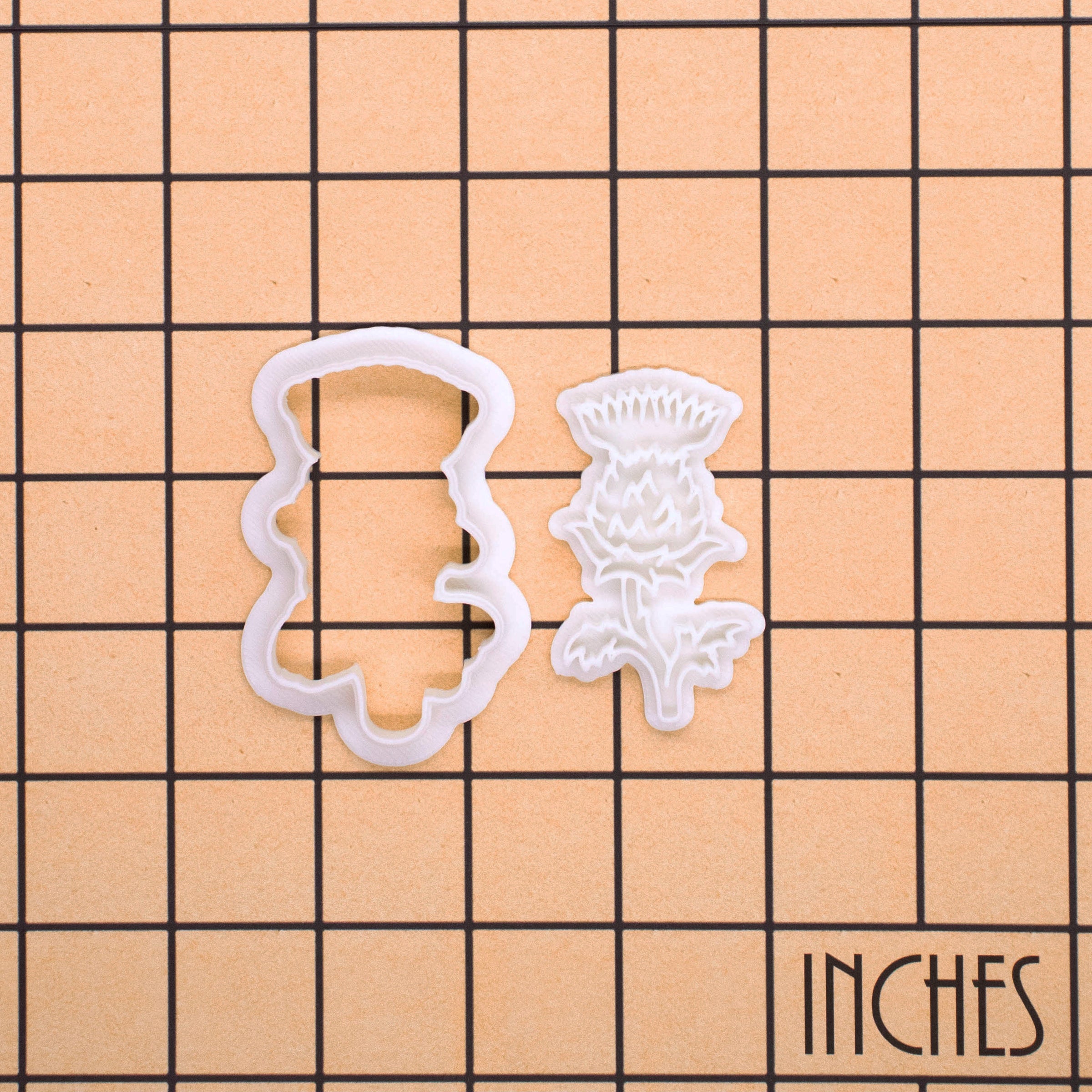 Thistle Flower Mini Cookie Cutter & Stamp Set
