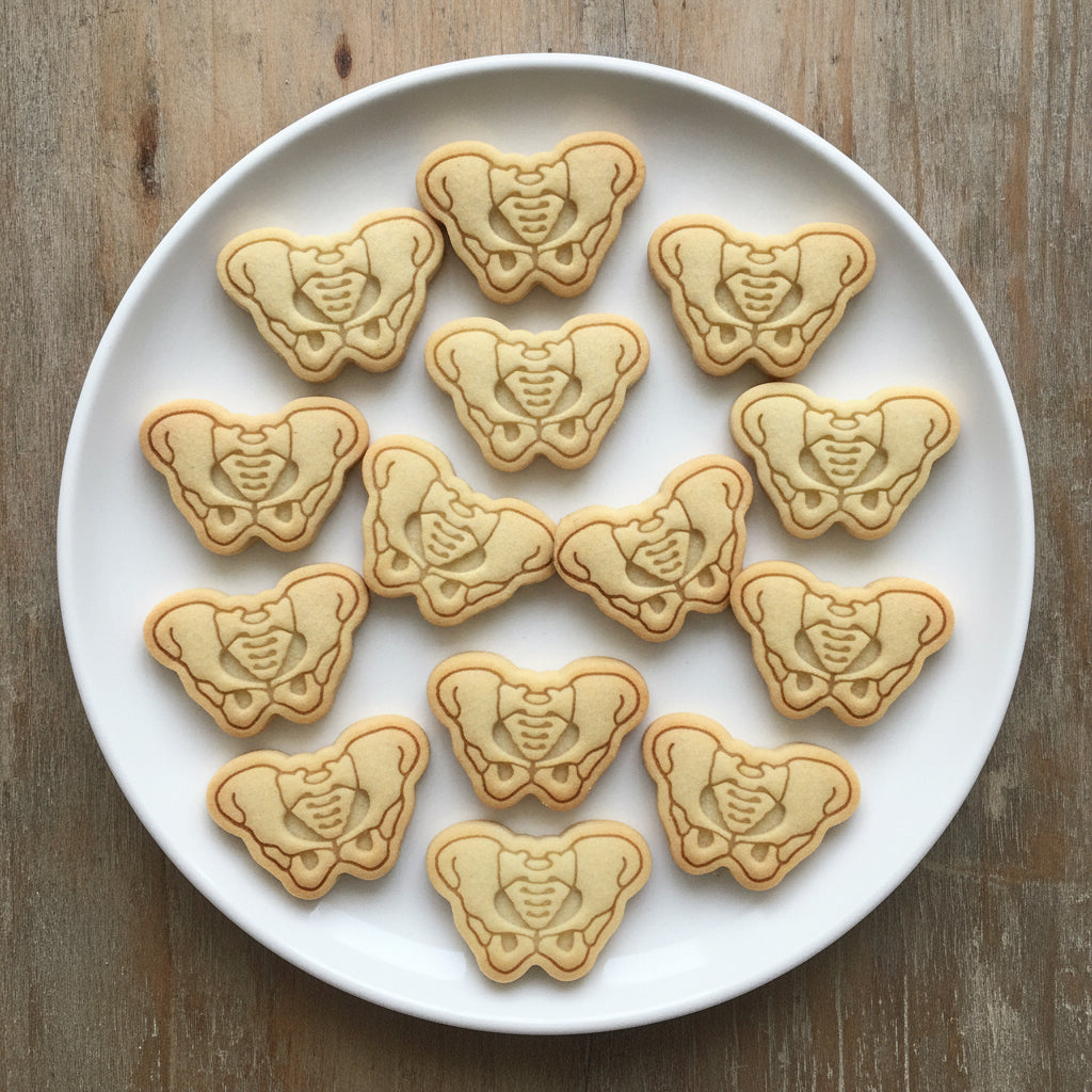 Pelvis Mini Cookie Cutter & Stamp Set