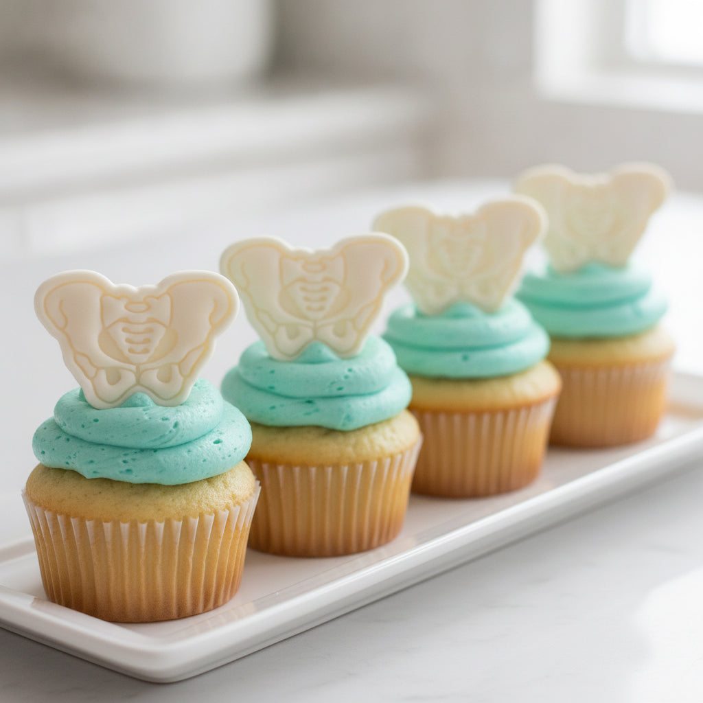 Pelvis Mini Cookie Cutter & Stamp Set
