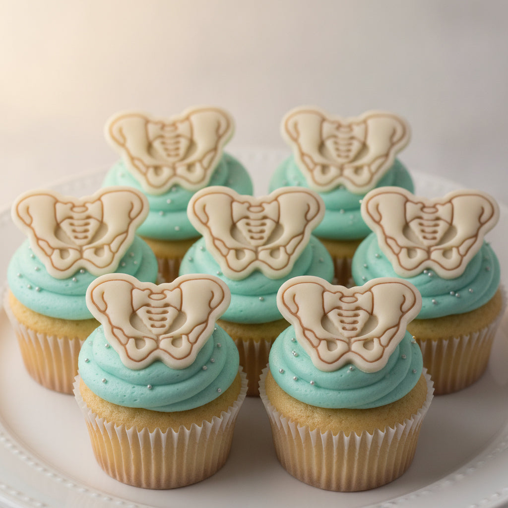 Pelvis Mini Cookie Cutter & Stamp Set