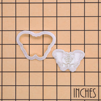 Pelvis Mini Cookie Cutter & Stamp Set