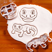 Set of 2 Smiling Gecko Cookie Cutters